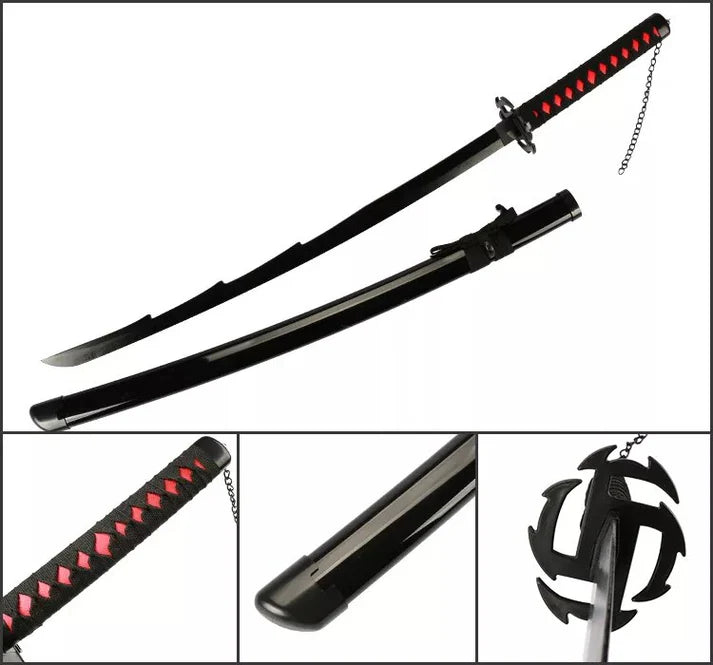Bleach Kurosaki Ichigo Zangetsu Blade Model 3 Cosplay Wooden katana 104 Cms