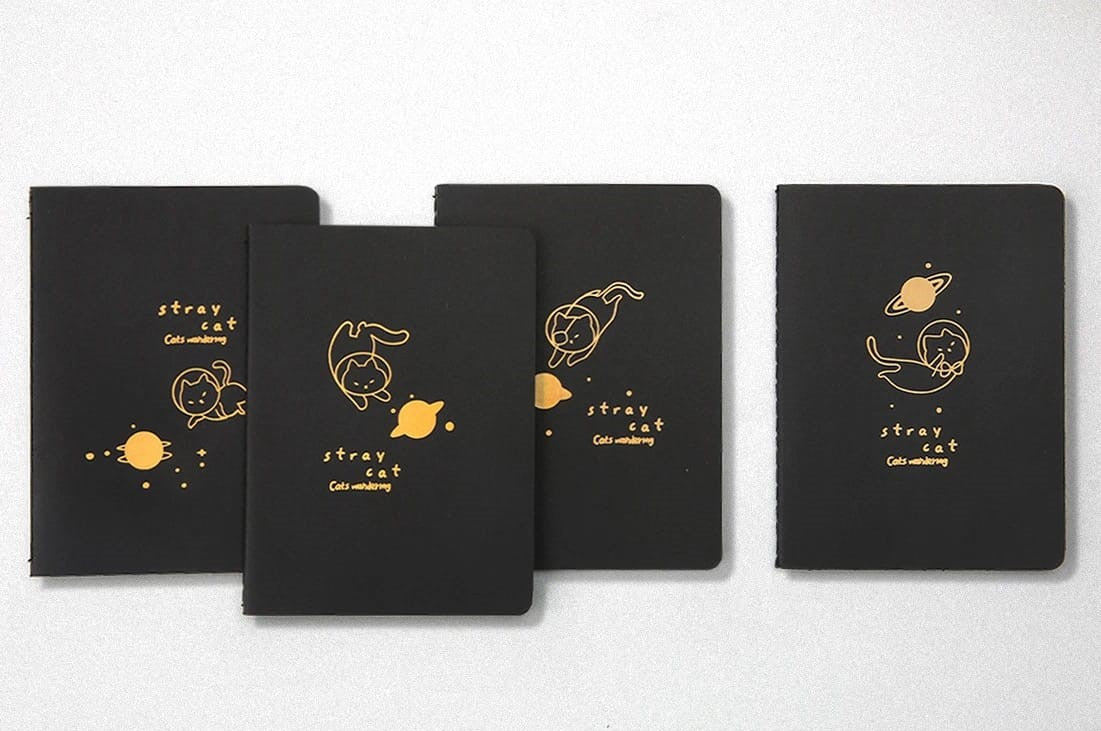 Small Aesthetic Cute Black Diary
