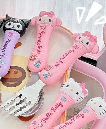 Sanrio Spoon and Fork Set with Case