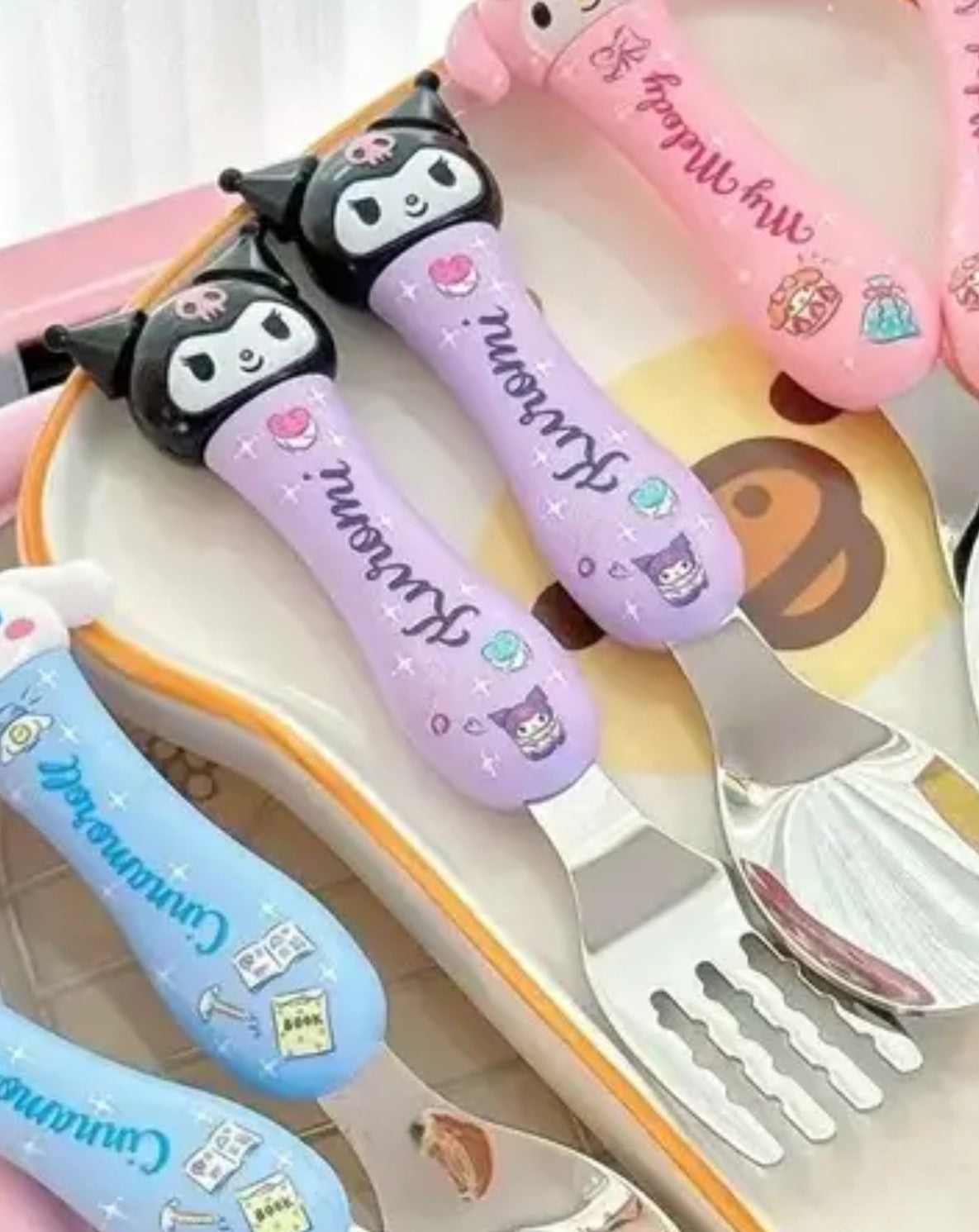 Sanrio Spoon and Fork Set with Case