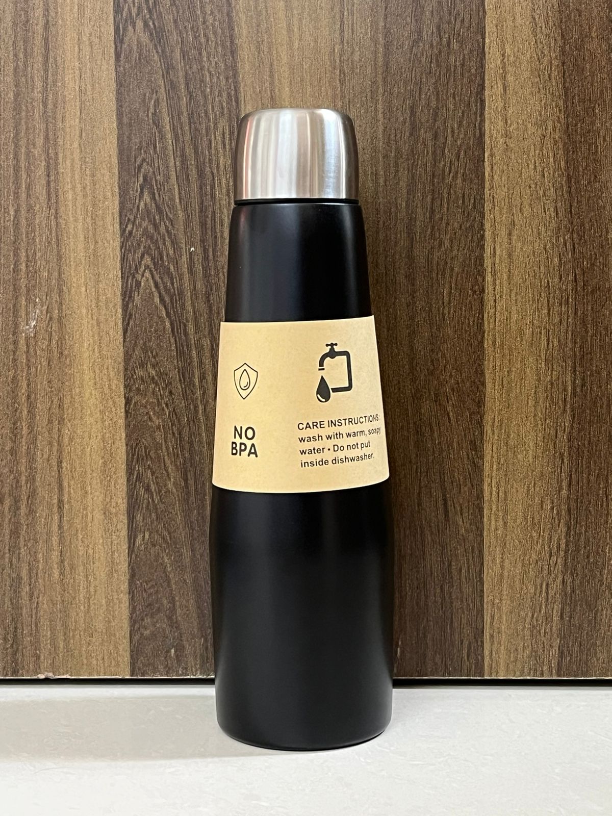 Sleek Black Insulated Bottle