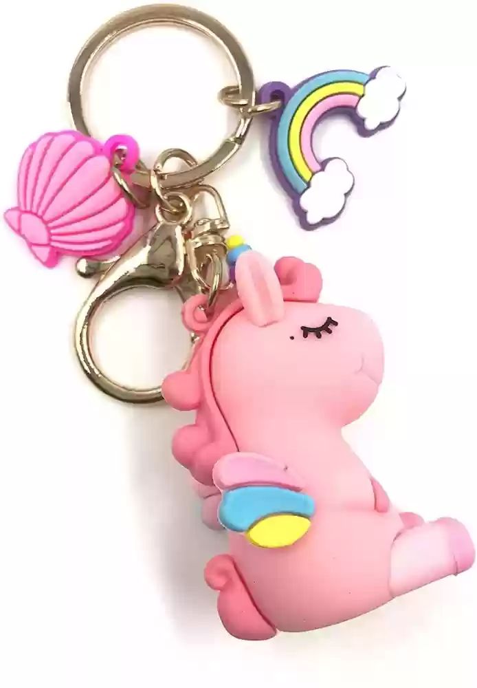 Pink Unicorn Keychain