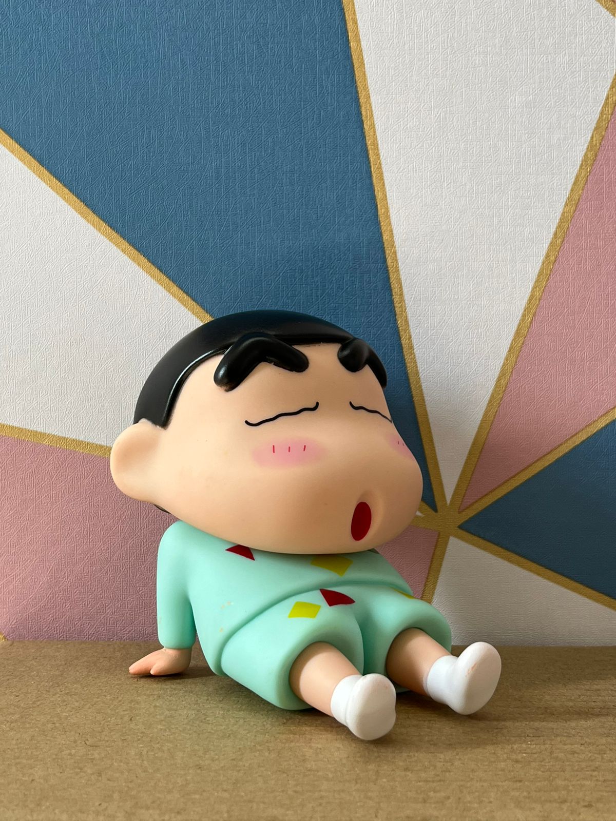 Shinchan Sleeping Pose Action Figure with Phone Stand – Anime Desk Accessory & Gift