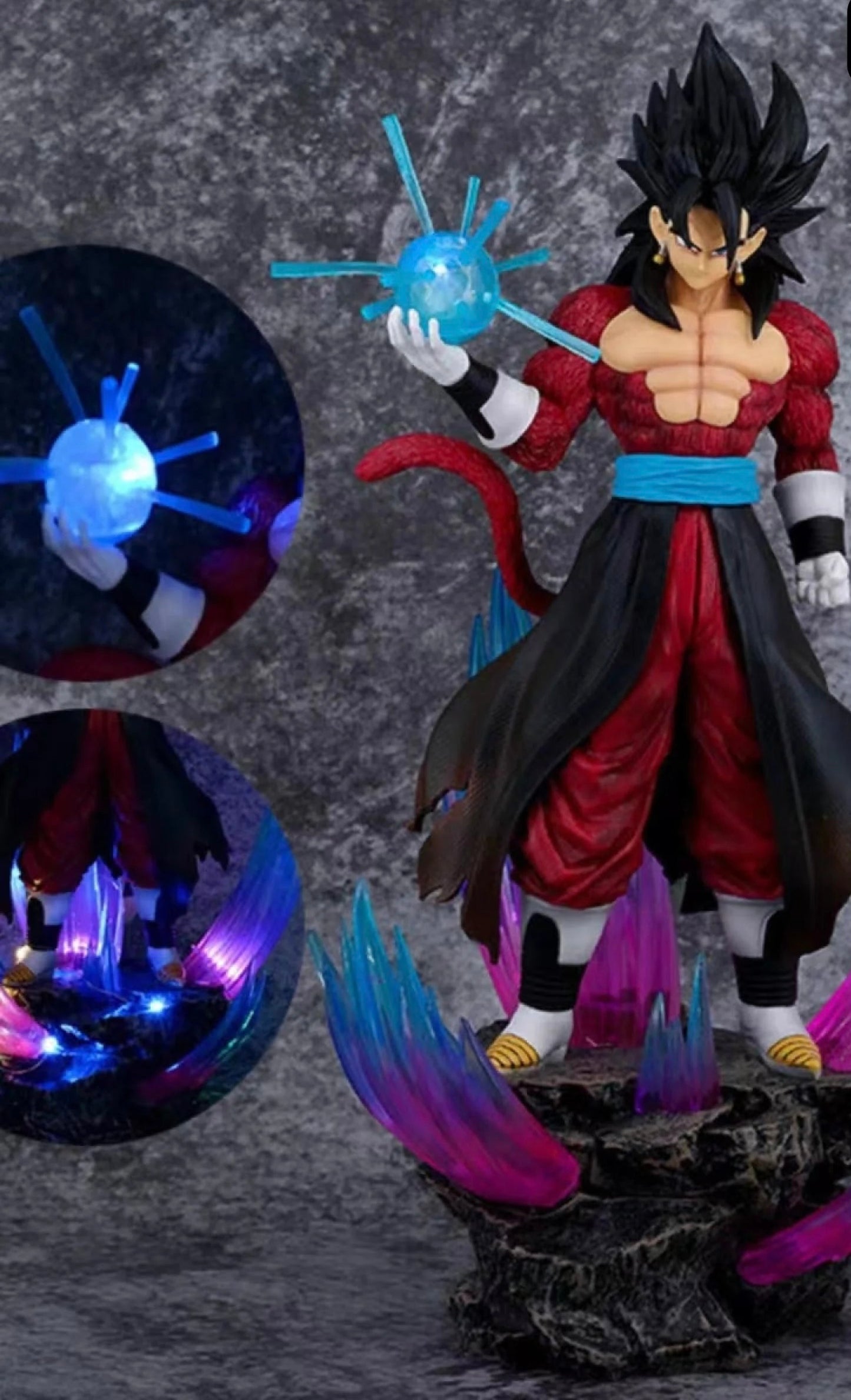 Vegeto Standing on Stone Double headed LED figure