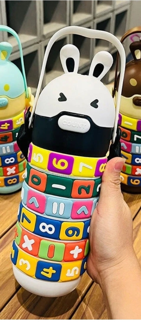 Math Puzzle Water Bottle For Kids.
