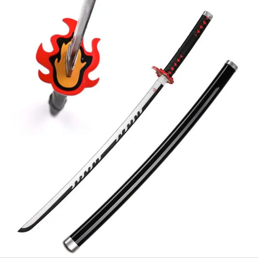 Demon Slayer: Tanjiro Flame Black 104cm Wooden Katana