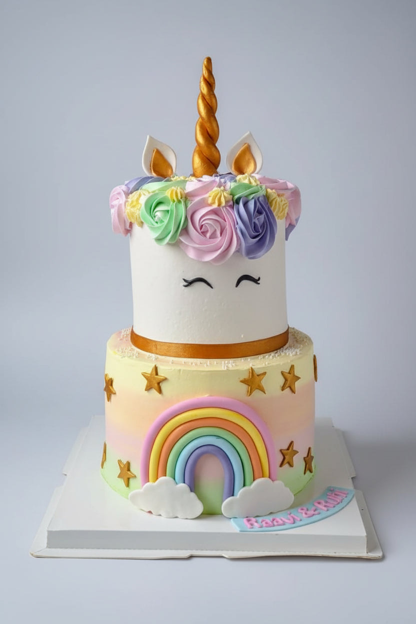Unicorn 2 Tier Cake