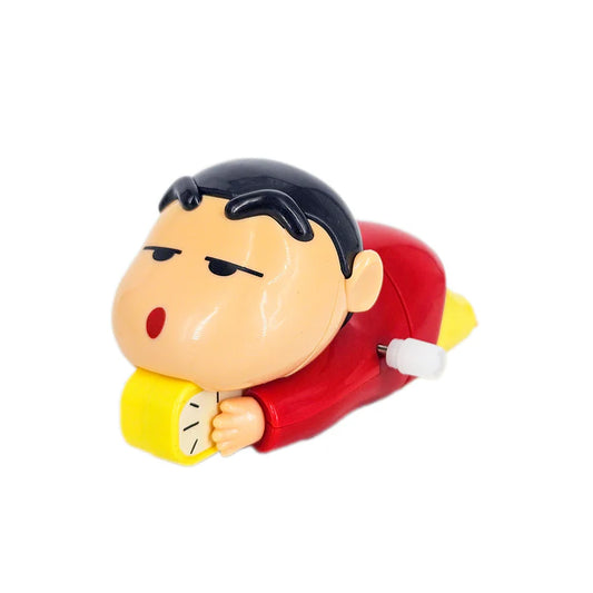 Crayon Shinchan Movable Crawling Mechanical Toy Figure With Box | Red Shirt | 12 cm