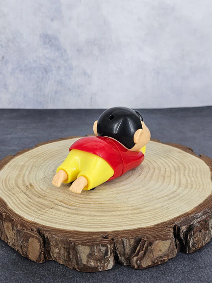 Crayon Shinchan Movable Crawling Mechanical Toy Figure With Box | Red Shirt | 12 cm