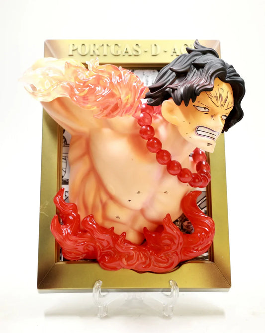 Portgas D. Ace "Fire Fist" 3D Framed Collectible Figure – One Piece Anime Art