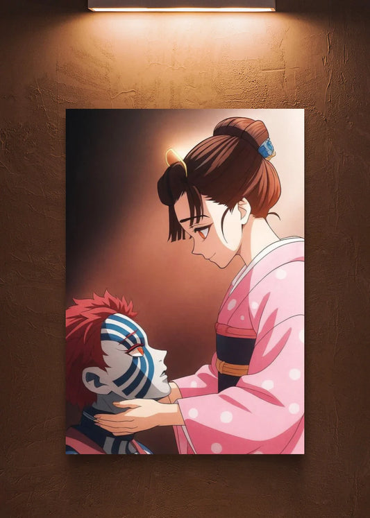Akaza and Koyoki Metal Poster
