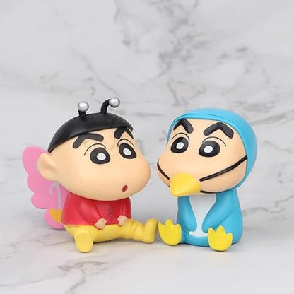 6 cm Shinchan Miniature Action Figure 6 Pcs Costume Design Toy Figure for Home, Table & Desk Decor, Car Deskboard | Gift for Shinchan Kids, Family & Friends, Fans |