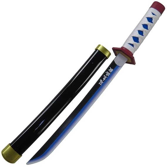 Giyu Tomioka Wooden Katana 42cm with stand