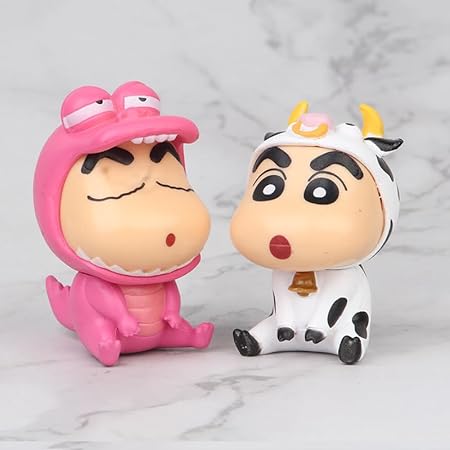 6 cm Shinchan Miniature Action Figure 6 Pcs Costume Design Toy Figure for Home, Table & Desk Decor, Car Deskboard | Gift for Shinchan Kids, Family & Friends, Fans |