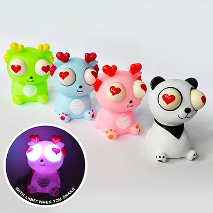Hasbi Funny Dragon Pinch Toy | Squishy Dinosaur Pop-Out Eyes with Light | Stress Relief Squeeze Toy for Kids & Adults.