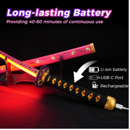 Kokushibo - Demon Slayer Light Up Katana - Pink LED Light