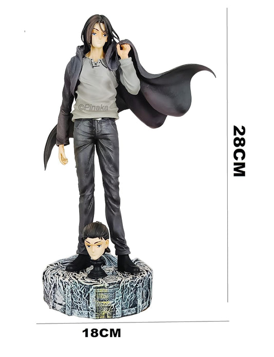 AOT Eren Yeager Iconic Action Figure with 2 Heads (30 CM) for Collection Figurine