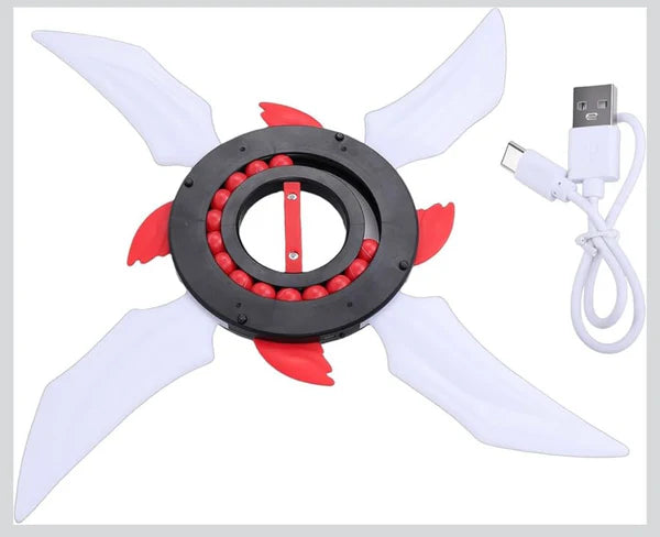 Four Side Spinner Sword. Piral sword Big size above 6 years kids Sword katana - musical and rechargeable and lights - multi color - c type charging sword for kidss