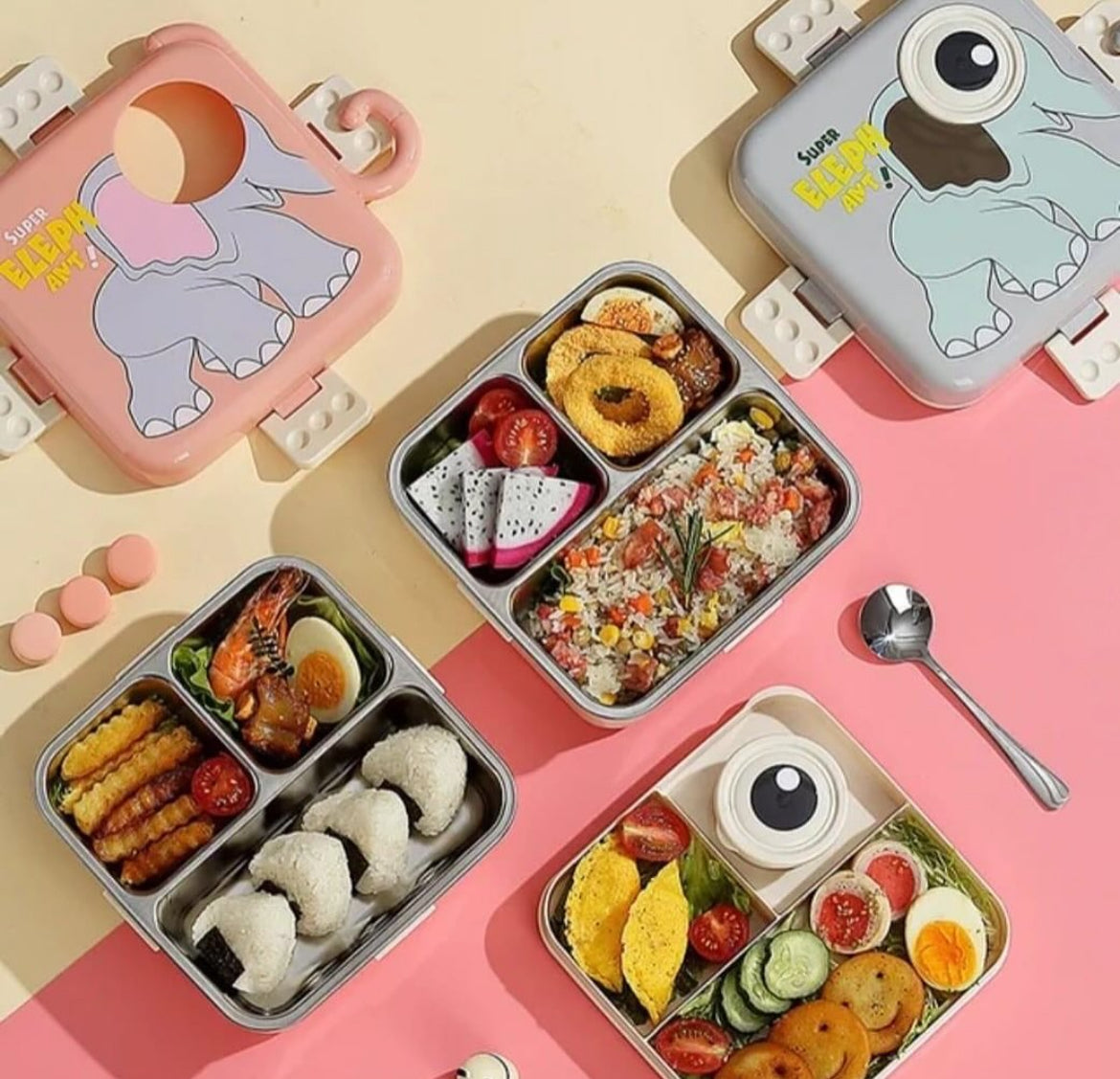 Super Elephant Stainless Steel Insulated Lunch Box