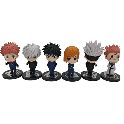 Jujutsu Kaisen Action Figure Set of 6 Chibi Figures Sukuna,Gojo, Itadori, Fushiguro Action Figures Chibi Jujutsu Kaisen Sukuna Figure Gojo Anime Action Figures