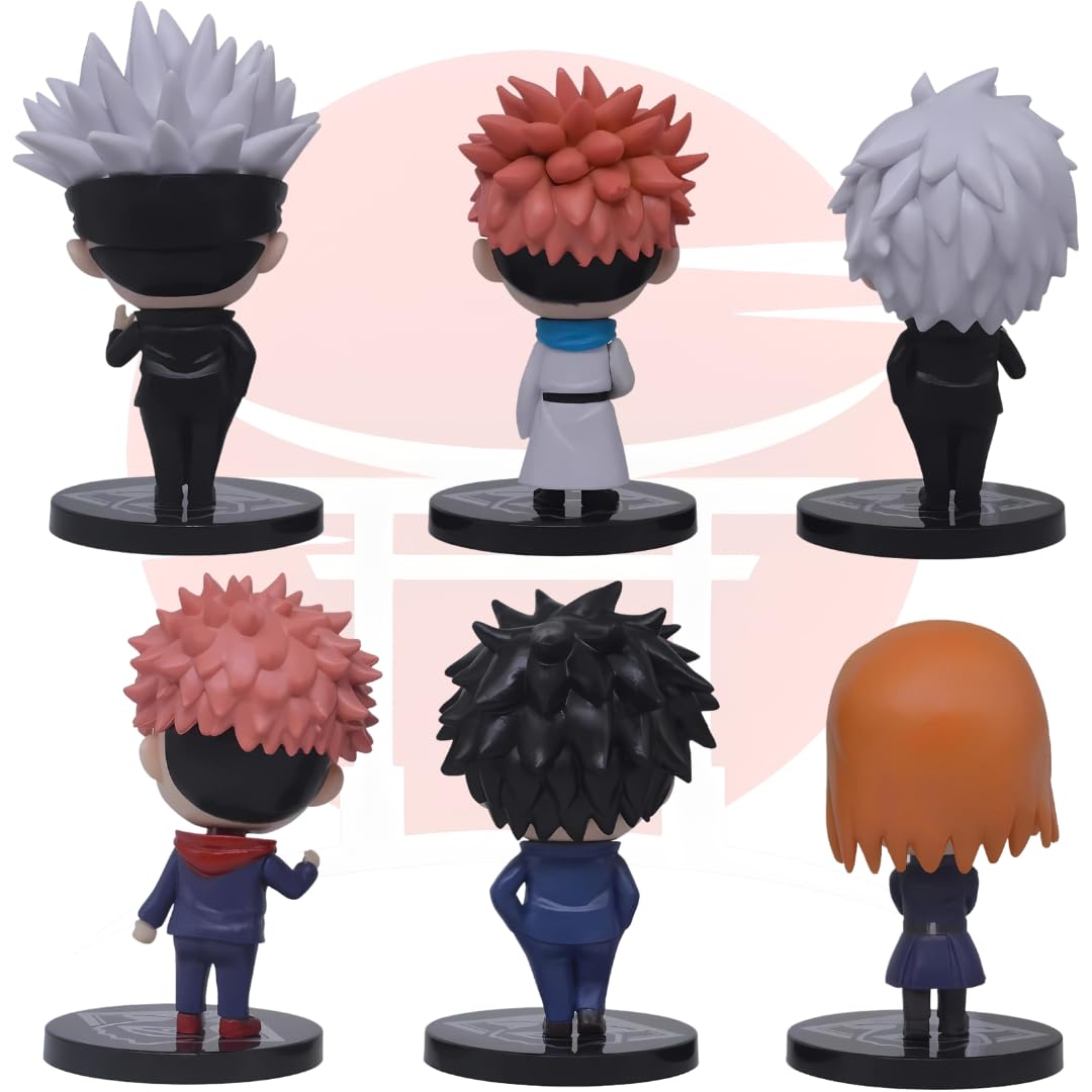 Jujutsu Kaisen Action Figure Set of 6 Chibi Figures Sukuna,Gojo, Itadori, Fushiguro Action Figures Chibi Jujutsu Kaisen Sukuna Figure Gojo Anime Action Figures