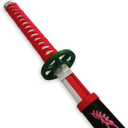 Demon Slayer Nezuko Kamado Whip Nichirin Blade Wooden Katana for Cosplay 104 Cms