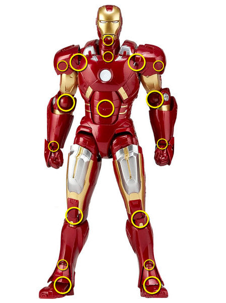 SCI-FI Revoltech Series NO. 042 Iron Man Mark VII MK 7 PVC Action Figure Collectible Model Toy