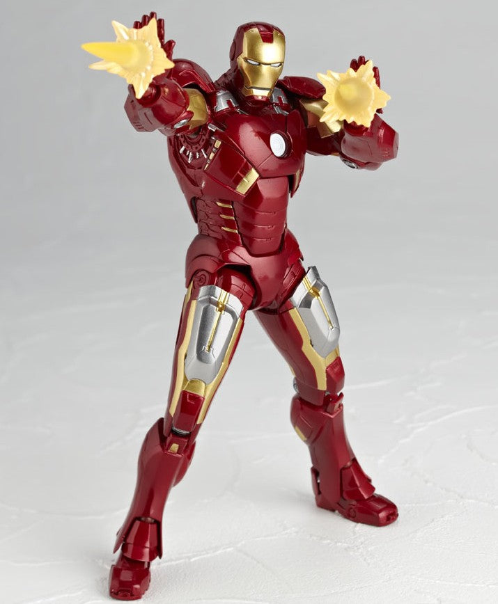 SCI-FI Revoltech Series NO. 042 Iron Man Mark VII MK 7 PVC Action Figure Collectible Model Toy