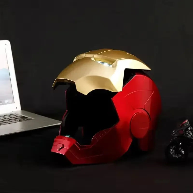 Iron Man Helmet MK 5 / Mark V Jarvis Luminous Manual Opening and Closing Wearable Cool Cosplay Mask