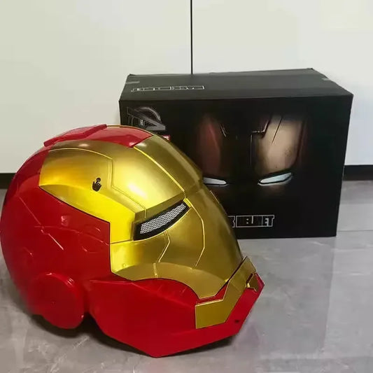 Iron Man Helmet MK 5 / Mark V Jarvis Luminous Manual Opening and Closing Wearable Cool Cosplay Mask