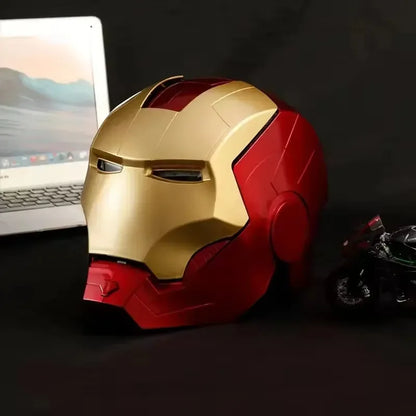 Iron Man Helmet MK 5 / Mark V Jarvis Luminous Manual Opening and Closing Wearable Cool Cosplay Mask