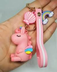 Pink Unicorn Keychain