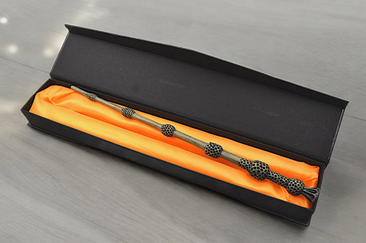 Harry Potter Wands With Ollivanders Wand Box, Polyresin&Metal Magic Wand Wizard Sorcerers Wand, Party Costume Accessory For Cosplay Masquerade Halloween Christmas Gifts - Dumbledore,Multicolor