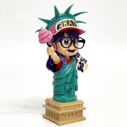 Arale Norimaki Statue of Liberty Fun Pose Anime Figure | 16.5cm