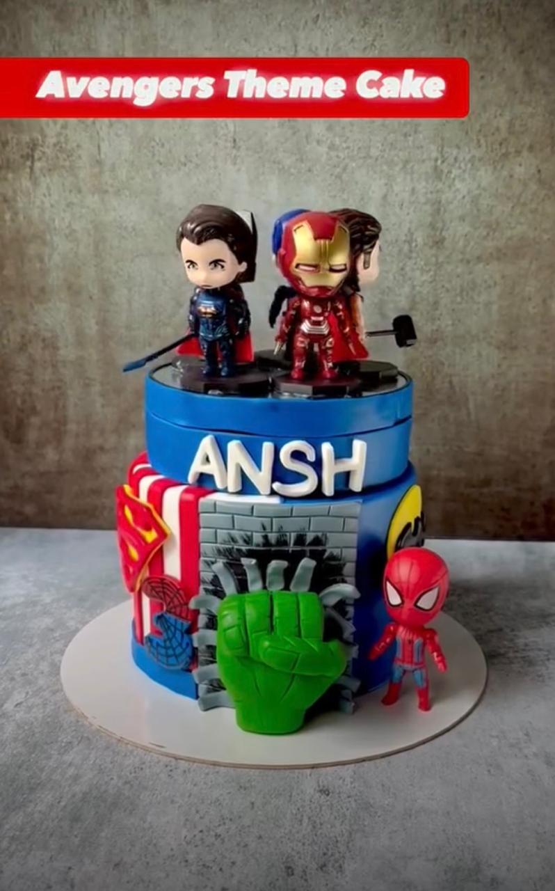 Avengers Characters Cake