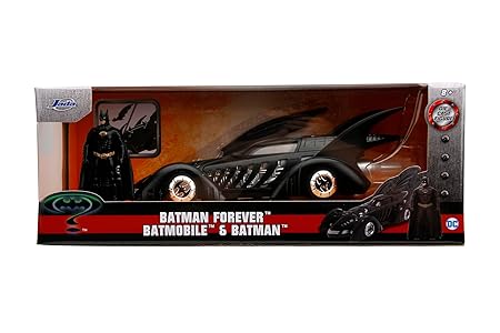 Batmobile 1995, Highly Detailed 1:24 Model Car, Cockpit and Doors Can Be Open, with Freewheel, Black