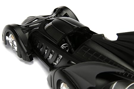 Batmobile 1995, Highly Detailed 1:24 Model Car, Cockpit and Doors Can Be Open, with Freewheel, Black