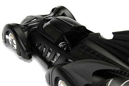 Batmobile 1995, Highly Detailed 1:24 Model Car, Cockpit and Doors Can Be Open, with Freewheel, Black