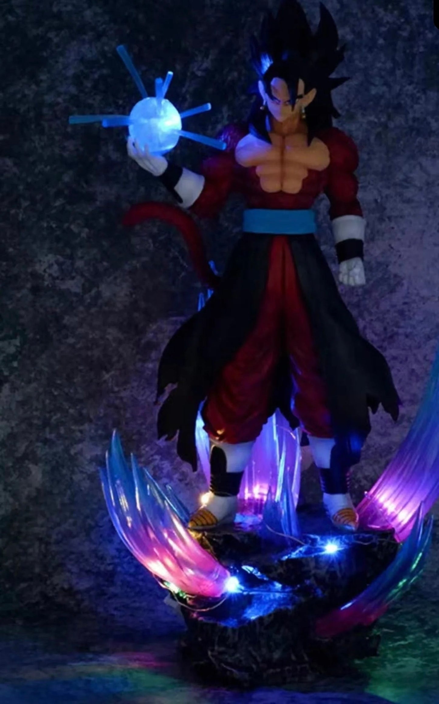 Vegeto Standing on Stone Double headed LED figure
