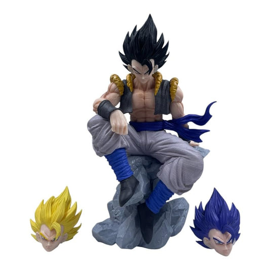 Gogeta Iconic Sitting Action Figure With 3 Relplaceable Heads - Dragon Ball Z
