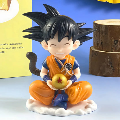 Goku Smiling Sitting On Cloud Figure