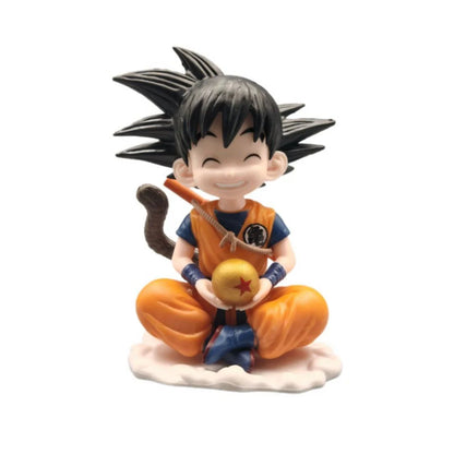 Goku Smiling Sitting On Cloud Figure