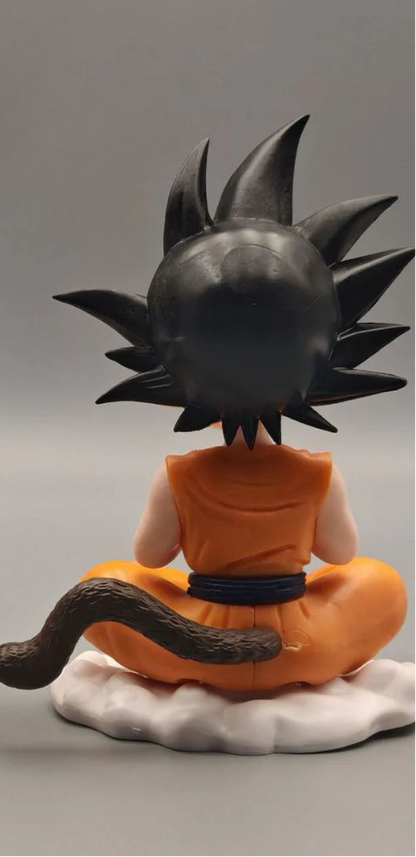Goku Sitting On Cloud Figure-Smiling and Shocking face