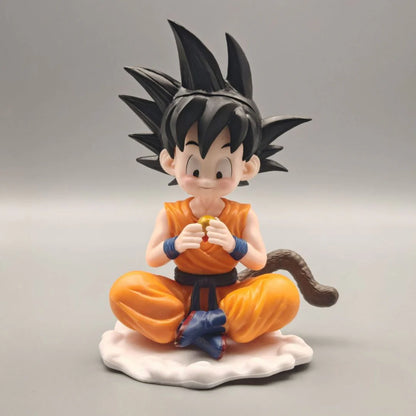 Goku Sitting On Cloud Figure-Smiling and Shocking face