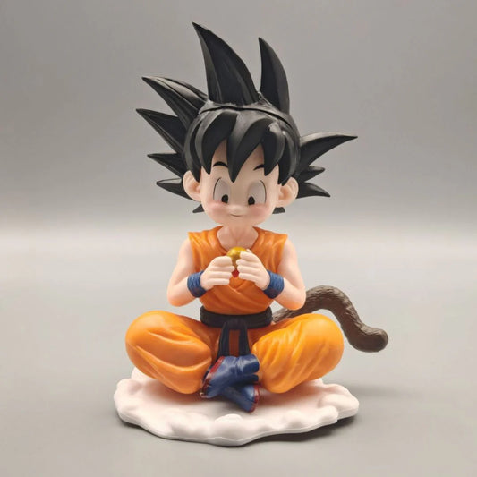 Goku Sitting On Cloud Figure-Smiling and Shocking face