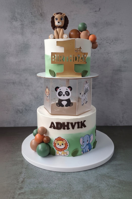 Animals Theme Cake