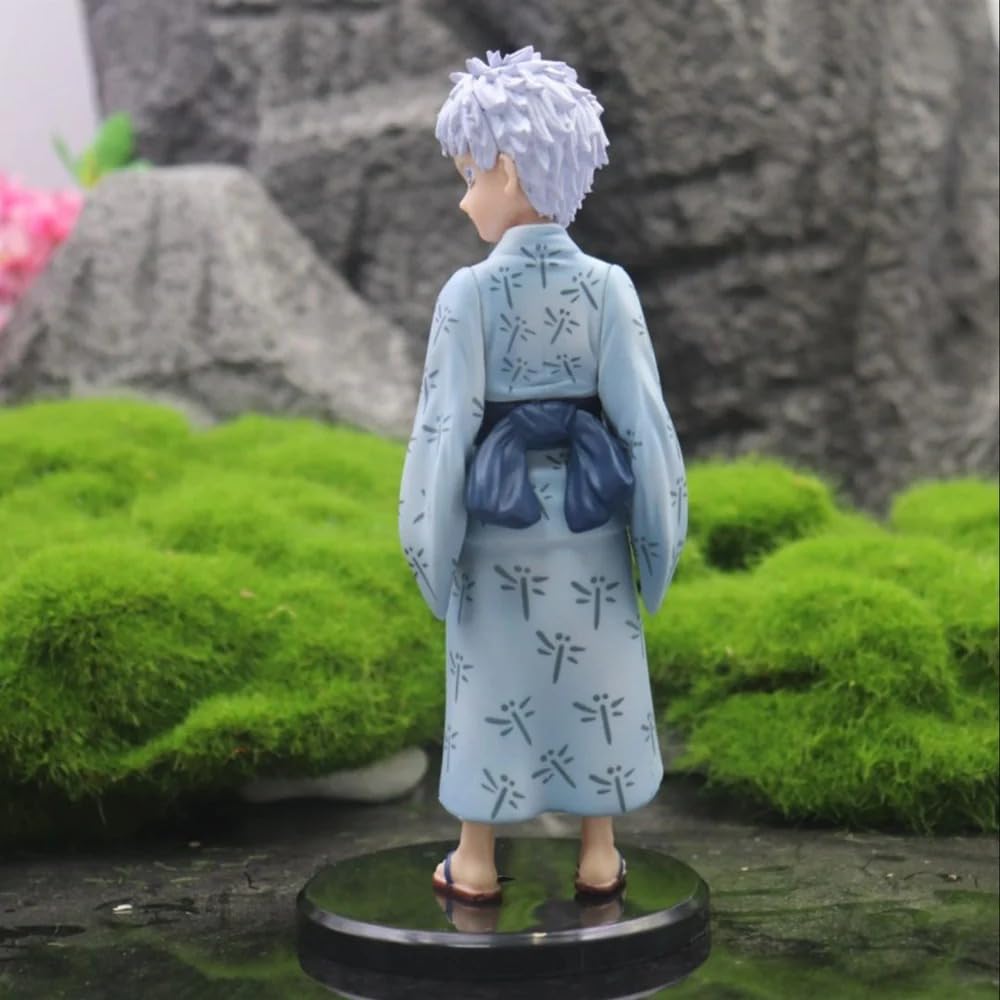Gojo Satoru Kid Anime Action Figure – 17.5cm Blue & White Yukata Kimono Style | Jujutsu Kaisen 6 Eyes Kid Gojo Toy Figure