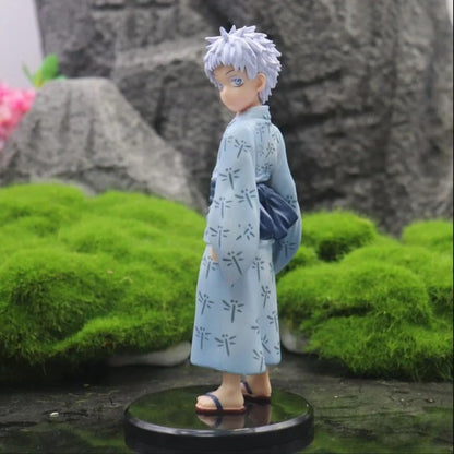 Gojo Satoru Kid Anime Action Figure – 17.5cm Blue & White Yukata Kimono Style | Jujutsu Kaisen 6 Eyes Kid Gojo Toy Figure