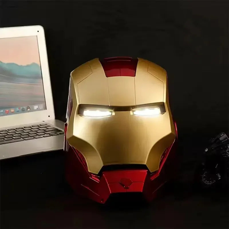 Iron Man Helmet MK 5 / Mark V Jarvis Luminous Manual Opening and Closing Wearable Cool Cosplay Mask