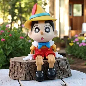 Cute Shinchan x Pinocchio Figurine Movable Legs